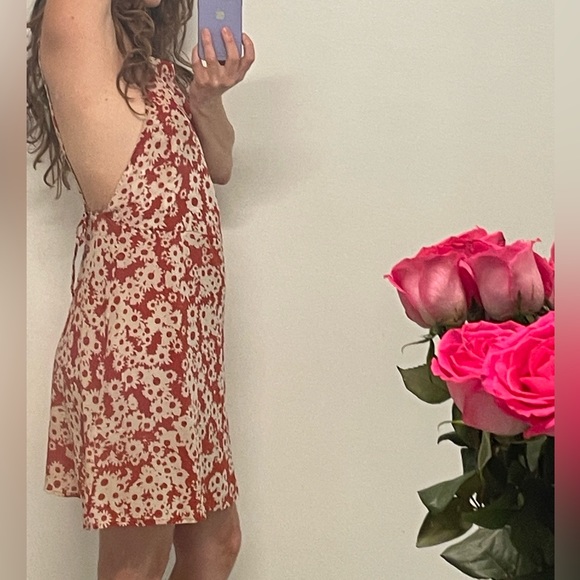 Realisation Par Silk Orange Floral dress. - Picture 8 of 16